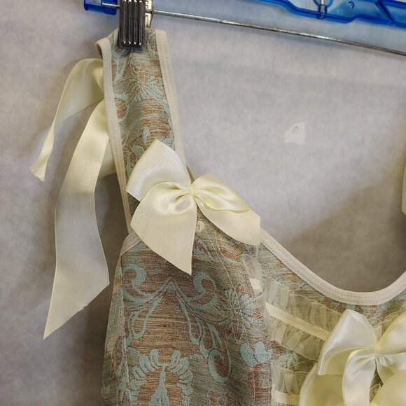 Fredericks of Hollywood Corset Bustier SZ Large Lace Up Jacquard Steampunk Fairy - Picture 6 of 16